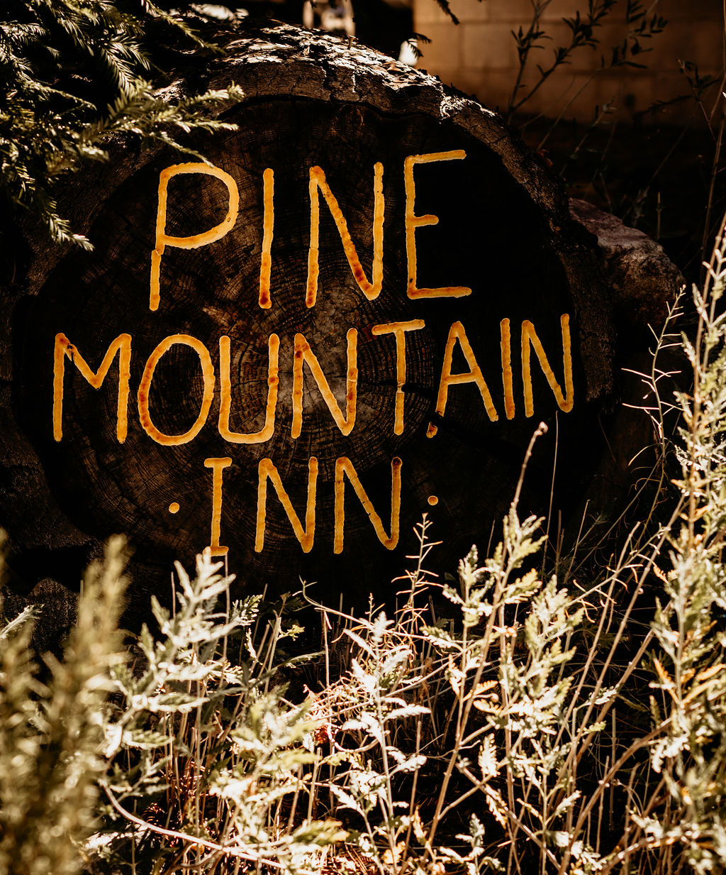 Hand-painted Pine Mountain Inn sign