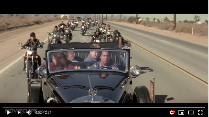 Still from a TV appearance on the open road